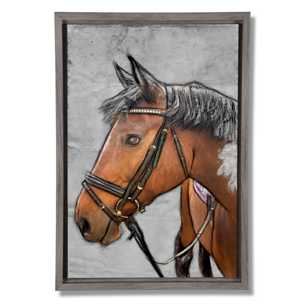 Sketch Portrait auf Leinwand (Pferde Landingpage) - PRINTM